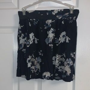 Blue floral skirt